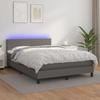 VidaXL Slatted Bed Base with Mattress and LED, Upholstered Bed, Double Bed, Adult Bed for Interior Bedroom, 3134103