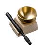Modern Buddhist Bell, 2.0 Inches, Natural Wood Base, Suitable for Buddhist Altars.