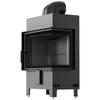 Steel fireplace KRATKI LUCY right 12 kW Ø 200 black thermotec