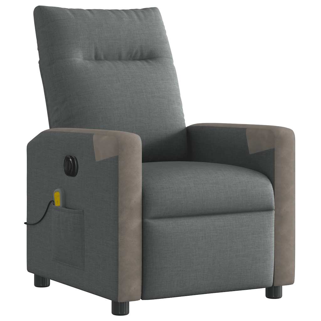 Electric Massage Chair Dark Gray Fabric