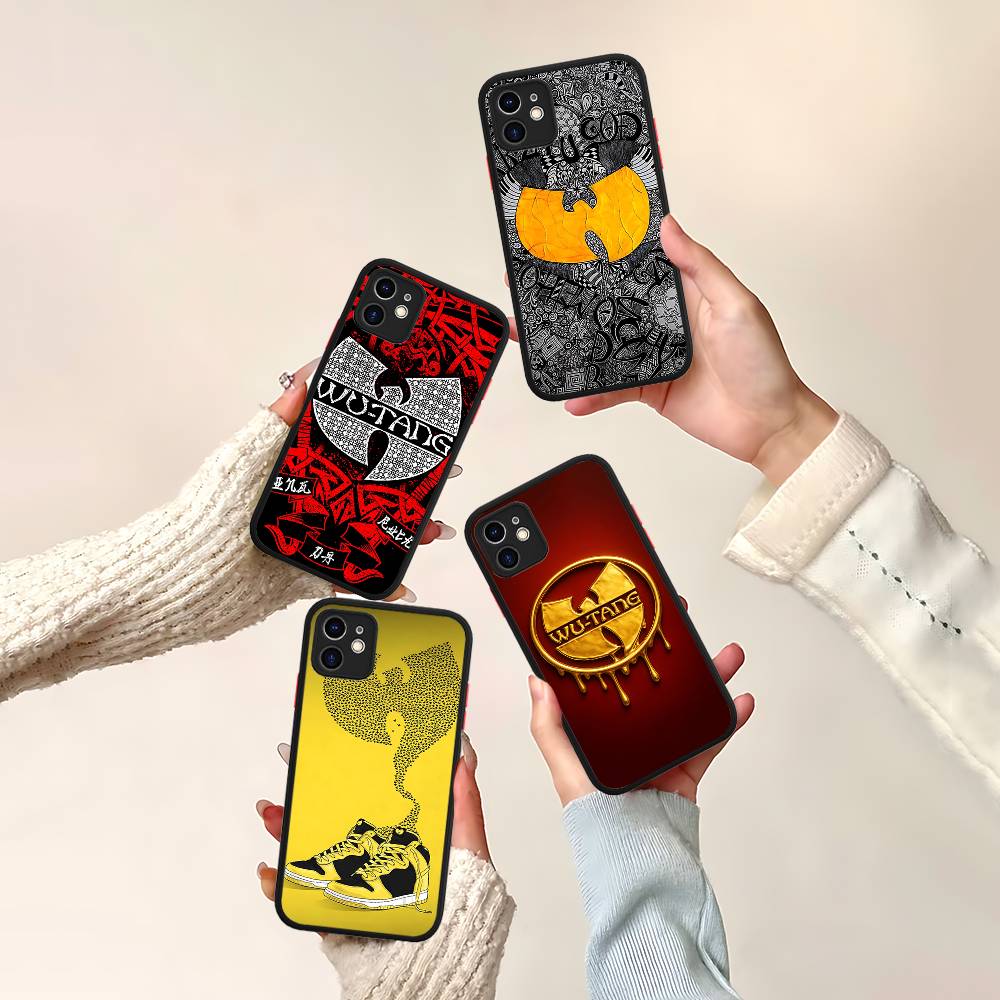 Модные тренды WU-T-TANG CLANs Для IPhone 16 15 14 13 12 11 Pro Max X XS MAX Plus Полупрозрачный черный чехол для телефона