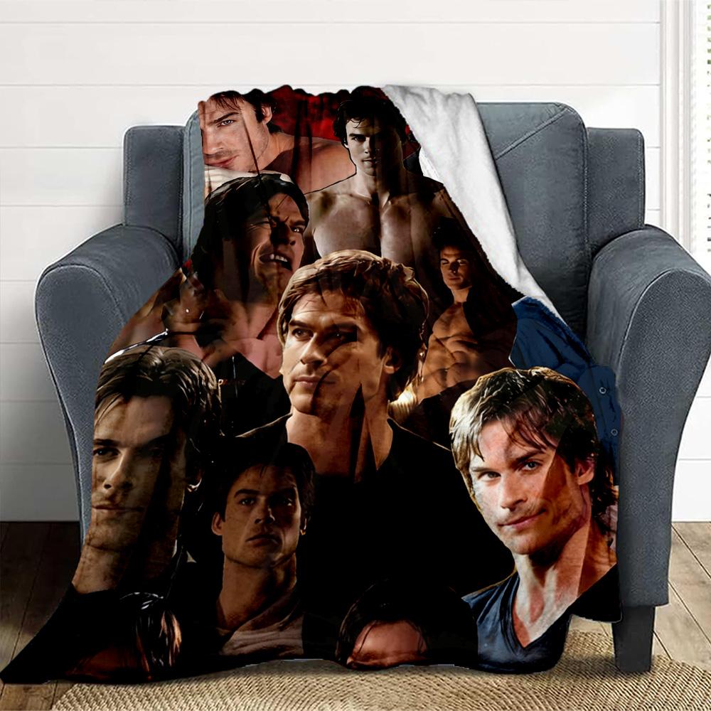 Vampire Diaries Flannel Blanket Throw Blanket Soft Warm Sofa Bed Camping home Decor Unique Christmas Gift C926955