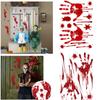 Halloween Horror Stickers Blood Palm Footprints Fingerprint Wall Stickers Horror Party Scene Atmosphere Arrangement Photo Background