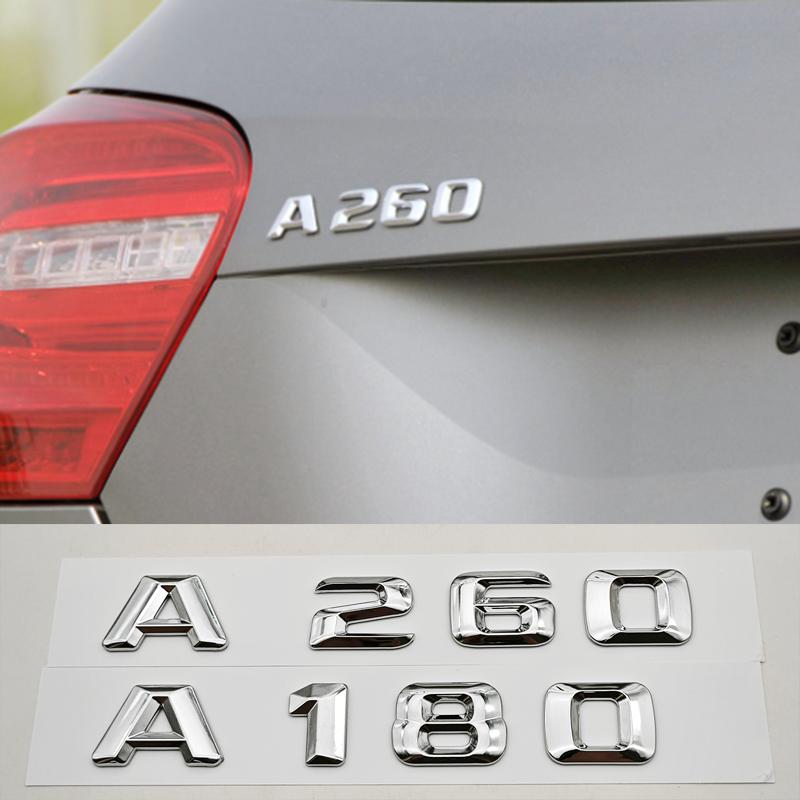 3D ABS Автомобильные Буквы Логотип A180 A220 A260 Шильдик Задний Значок на Багажник Для Mercedes Benz A-Класса A180 A200 A220 A260 W177 Задняя Наклейка LZ4