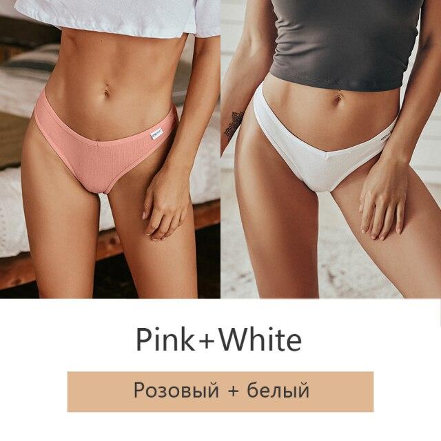 FINETOO 2 шт./компл., женские хлопковые трусики-стринги M-XL, женские трусы с Т-образной спинкой, модное нижнее белье с V-образной талией, удобные трусики для девочек, нижнее белье 2021