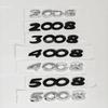 Old 3D ABS Rear Trunk Number Emblem Badge for Peugeot 2008 3008 4008 5008 Car Accessories