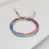 Miyuki Rice Beads Dopamine Gradient Color Bracelet: Fine, Small, Braided Beaded Bracelet for Women and Girls.