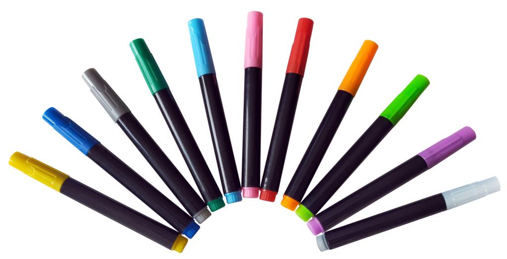 Chalk markers for boards, various colors, 12 pcs.