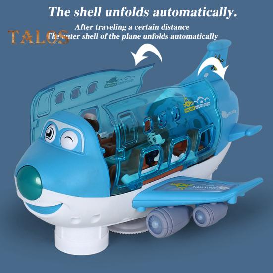 Электрический игрушечный самолет с музыкальным светом, вращение на 360 градусов, интеллектуальный обход препятствий, детский трюковой самолет, игрушка для малышей, мальчиков и девочек, подарок