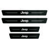 High-quality Carbon Fiber Car Door Sill Protector Sticker For Jeep Wrangler Grand Cherokee Compass Wagoneer Gladiator Avenger XJ ALW1