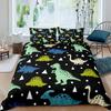 3D Small Dinosaur Cartoon Cute Simple Bedding Set Couple King Single Size For Kids Children Polyester Quilt Cover Pillow Case
