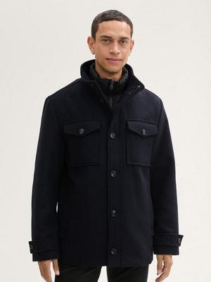 Пальто Tom Tailor 2-In-1 Jacke Mit Wolle (1042209) sky captain blue