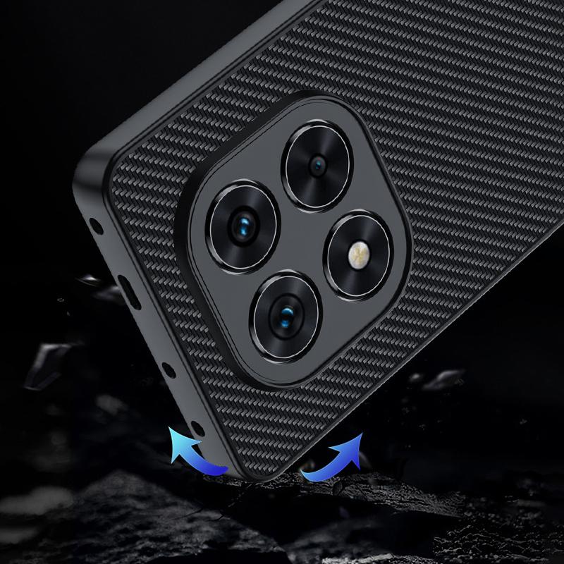 Чехол для Redmi Note 15 Pro / Note 15 Pro Plus 5G Текстура волокна PU-кожа Чехол-фунда для телефона для Xiaomi Redmi Note 15 5G Capa