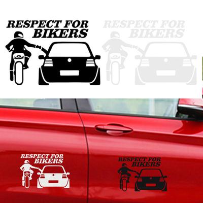 2 шт./компл. Respect for Bikers забавный автомобильный кузов бампер виниловый декор наклейка наклейка