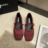 Spring Autumn Elegant Mary Janes Flats Shoes Women Black Buckle Strap Shallow Casual Ballet Shoes Ladies Canvas Loafers