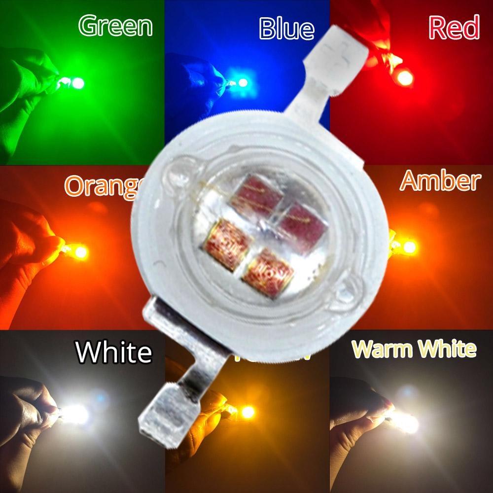 10 шт., 5 Вт, высокая мощность, чип, излучатель из шариков, теплый белый, белый, желтый, зеленый, розовый, красный, 45MIL 2, 2, 7 В, 180-550LM, 380NM, 6500K, светодиодная лампа