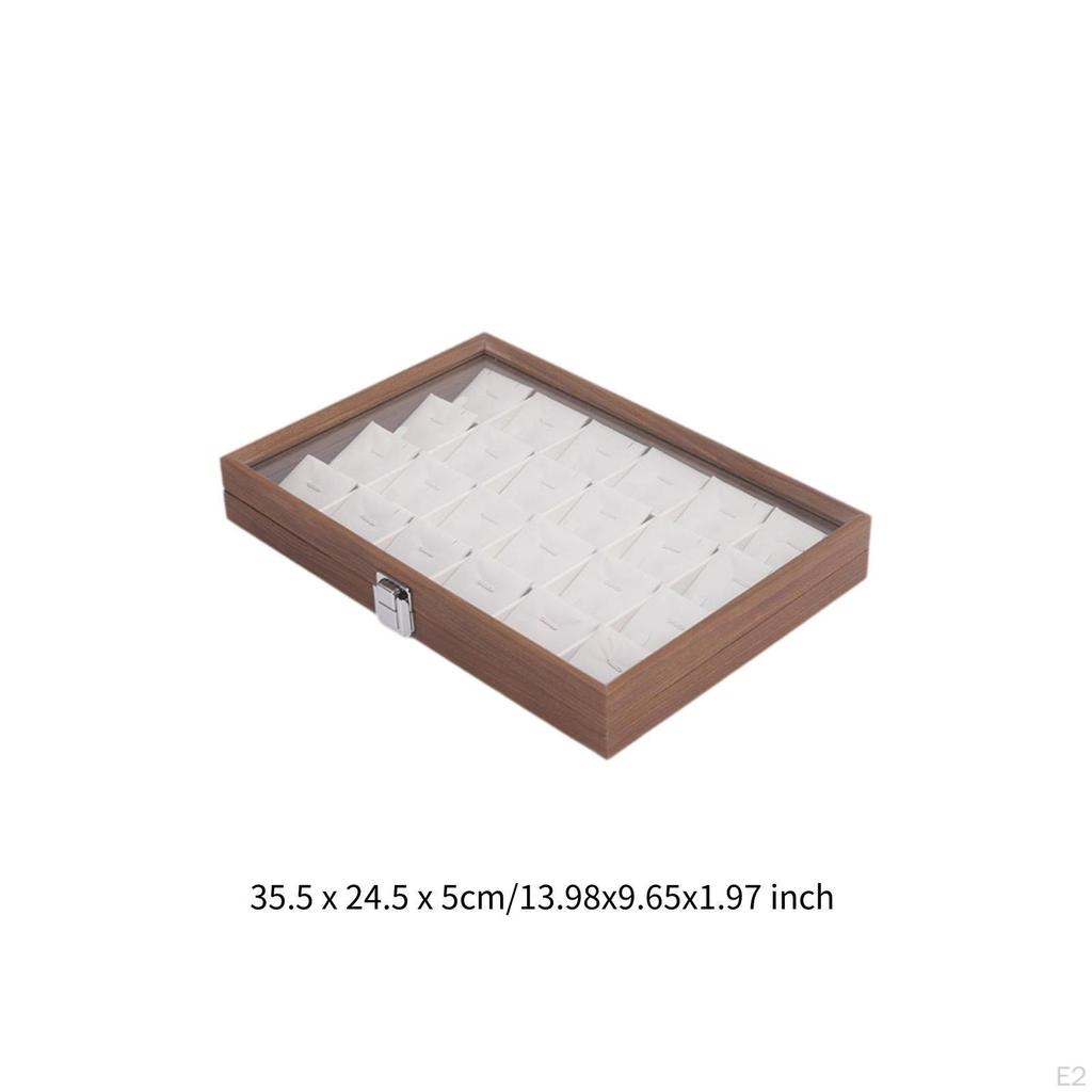 Деревянная шкатулка для хранения ювелирных изделий, контейнер, органайзер, поднос для браслетов