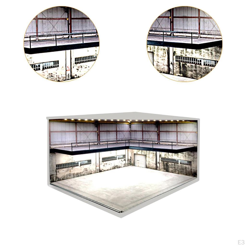 1/64 Модель парковки Коллекционные предметы Встроенные светодиодные фонари Литой автомобиль Дисплей Сцена Транспортного Средства