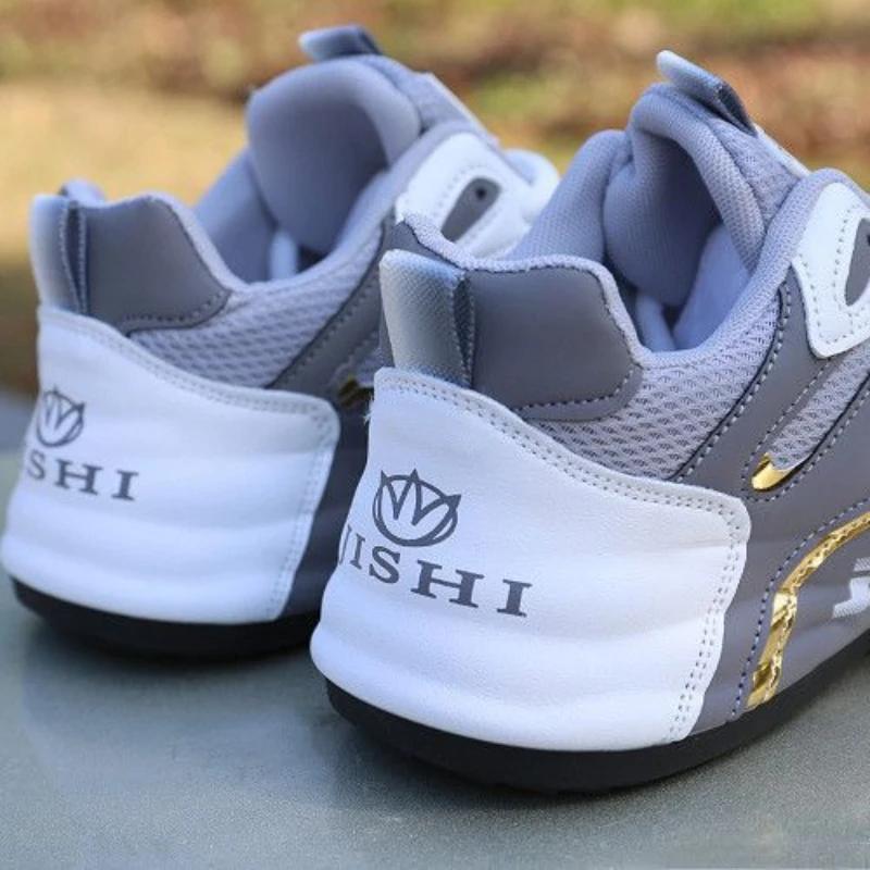 Мужская повседневная обувь, мужская осенняя мода, сетчатая дышащая легкая повседневная обувь, новые удобные туфли на плоской подошве с мягкой подошвой, кроссовки на шнуровке