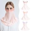 Summer Blush Anti-UV Sunscreen Ice Silk Face Mask for Women - Breathable Cycling Eye Protection
