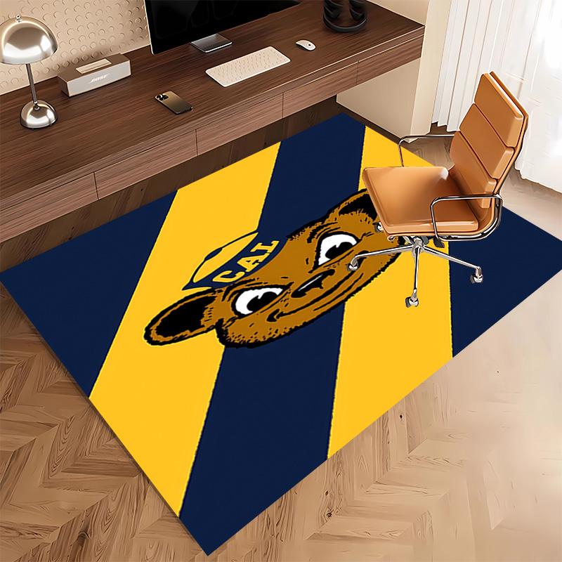 1pc California Golden Bears Print Area Rug - Soft, Washable Non-Slip Indoor Mat, Living Room, Home Office Decorative Rug,Office Decorative