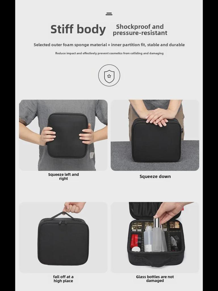 Double-Layer Large Capacity Portable Makeup Bag