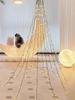 Cross-border LED Christmas Tree Topper Ring Waterfall String Lights Decoration - Multi-colored Atmosphere Lights