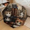 1 шт. кошки книги Зонт-8 ребер Усиленный Портативный Складной Дорожный Подходит для Всех Сезонов Уличный Ежедневное Использование-J392