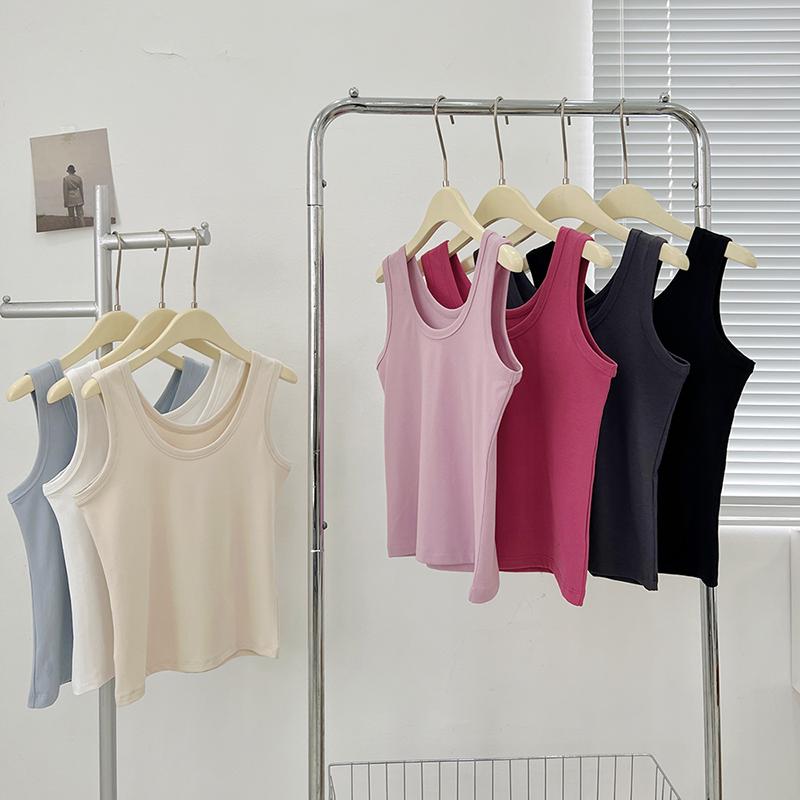 Women's Summer U-Neck Clavicle-Revealing Slim-Fit Tank Top