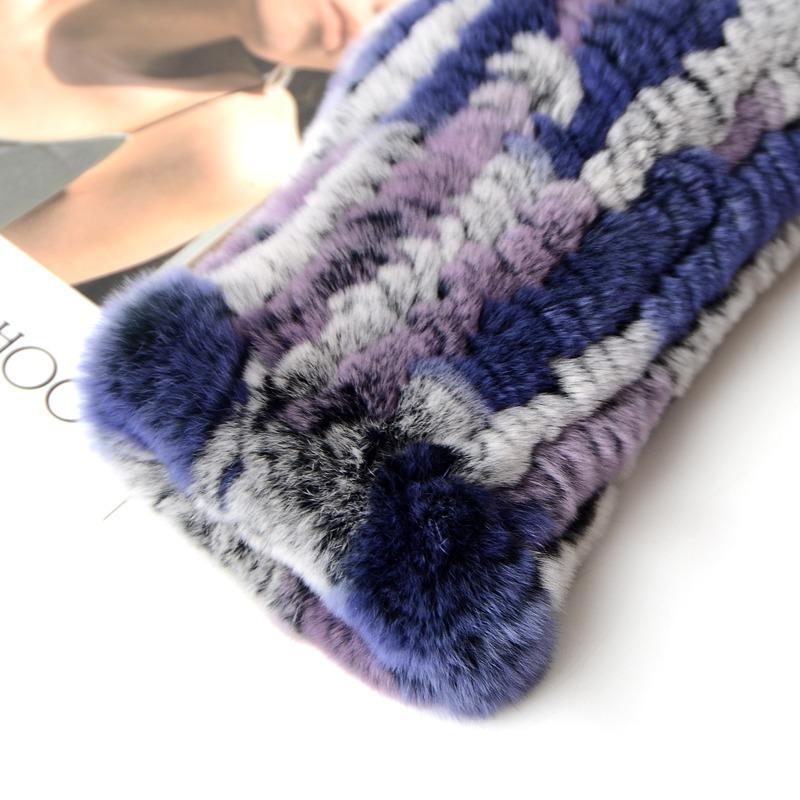 Новые женские вязаные варежки из 100% натурального меха кролика рекс, зимние теплые женские перчатки без пальцев из натурального меха, вязаные меховые варежки ручной работы