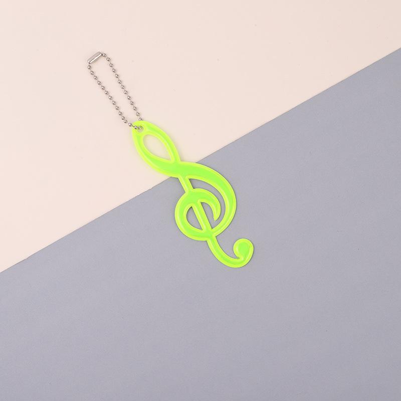 2Pcs Color Music Safety Reflector Reflective Keychains Car Keyrings Charm Bag Accessories for Jacket BackPack Strollers Wheelchairs