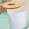 Roll Tissue Box Holder Innovative Modern Concise Large Space Round Tissue Toilet Paper Dispenser for Bathroom Living Room White