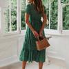 Vestidos, винтажное винтажное платье с пышными рукавами, летние пляжные милые платья, повседневное длинное платье макси с квадратным воротником и цветочным принтом festa