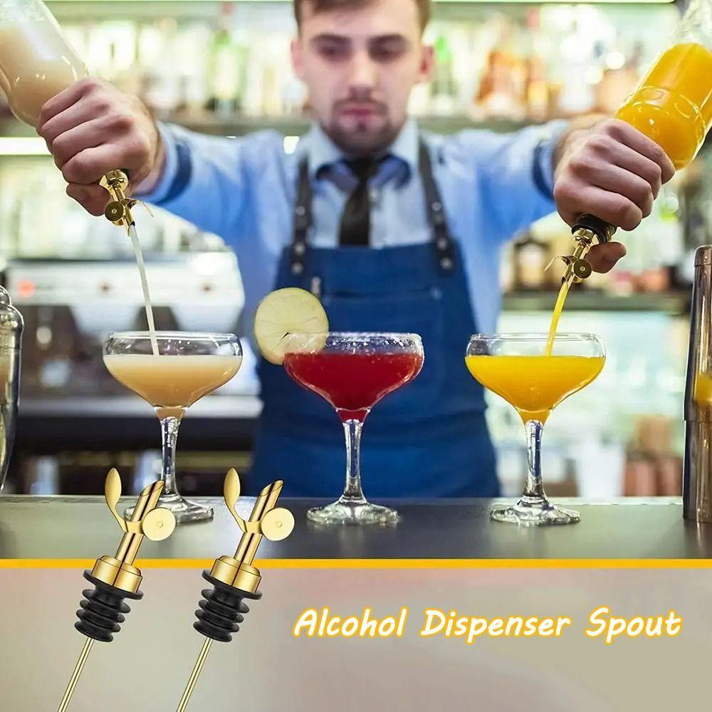 3pcs Precise Pouring Weighted Spout Pourer Auto Flip Flip Top Drink Wine Stopper Vinegar