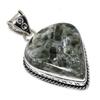 Natural Seraphinite Gemstone Handmade 925 Sterling Silver Pendant 2.09" I2U92