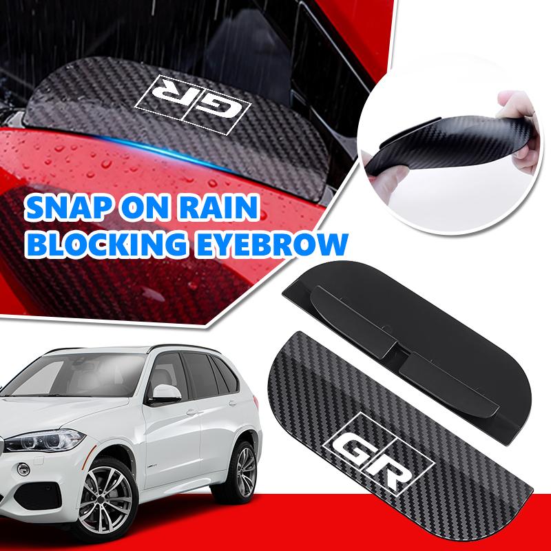 For Toyota Car Rearview Mirror Rain Eyebrow Snap-On Carbon fiber Rain Shield GRsport Hilux Aygo Yaris Corolla Rav4 GR Auris SX1