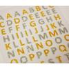 Stickers - Mini Classy - Alphabet - Gold - Silver - For Children