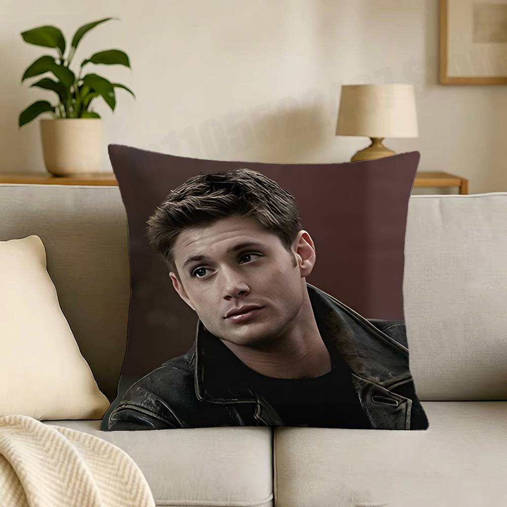 JJensen Ackles Actor Print Throw Pillow Cover Square Cushion Case for Living Room Bedroom Decor