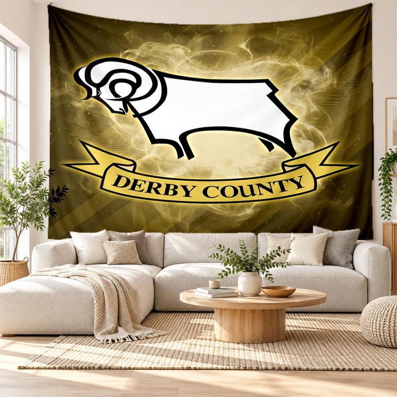 Derby County Wall Tapestry, Soft Fabric Wall Hanging, Decorative Backdrop For Bedroom Home Wall Art