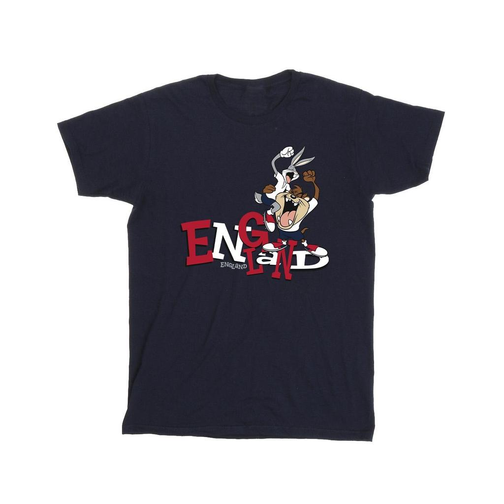 Looney Tunes Mens Bugs & Taz England T-Shirt