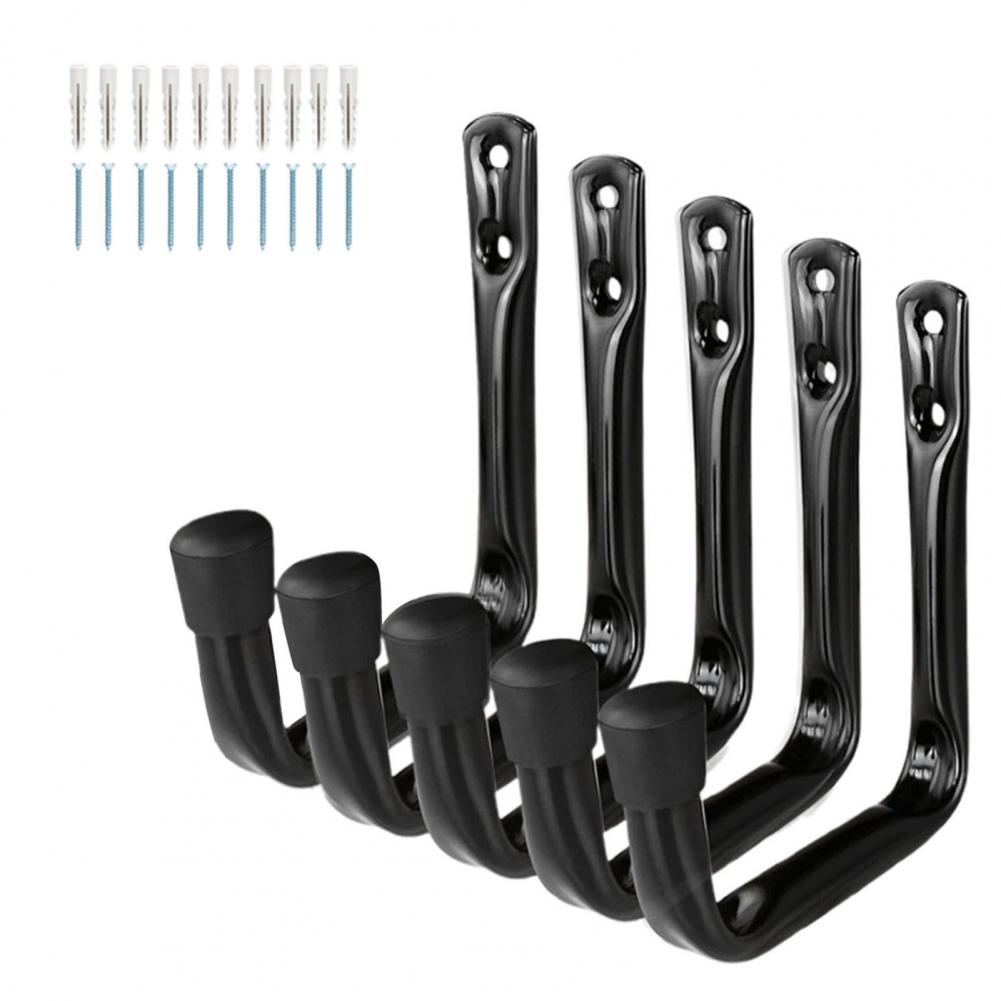5Pcs Garage Storage Hooks Heavy Duty Garage Storage Hooks Wall Mount Hooks Bike Hangers No Drilling Display Organizer
