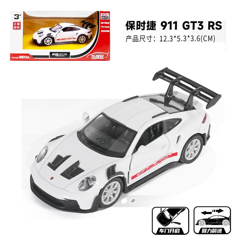 Новый 1:36 Porsche 911 GT3 RS Литой Модель Автомобиля С Открывающимися Дверями Спортивный Автомобиль Автомобиль для Гонночного Симулятора