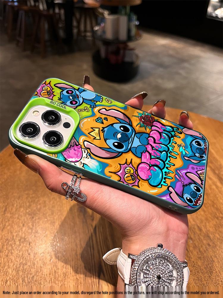 Серебряный чехол Stitch для iPhone 12/12 Pro Max/13/14/15 Plus/16/17