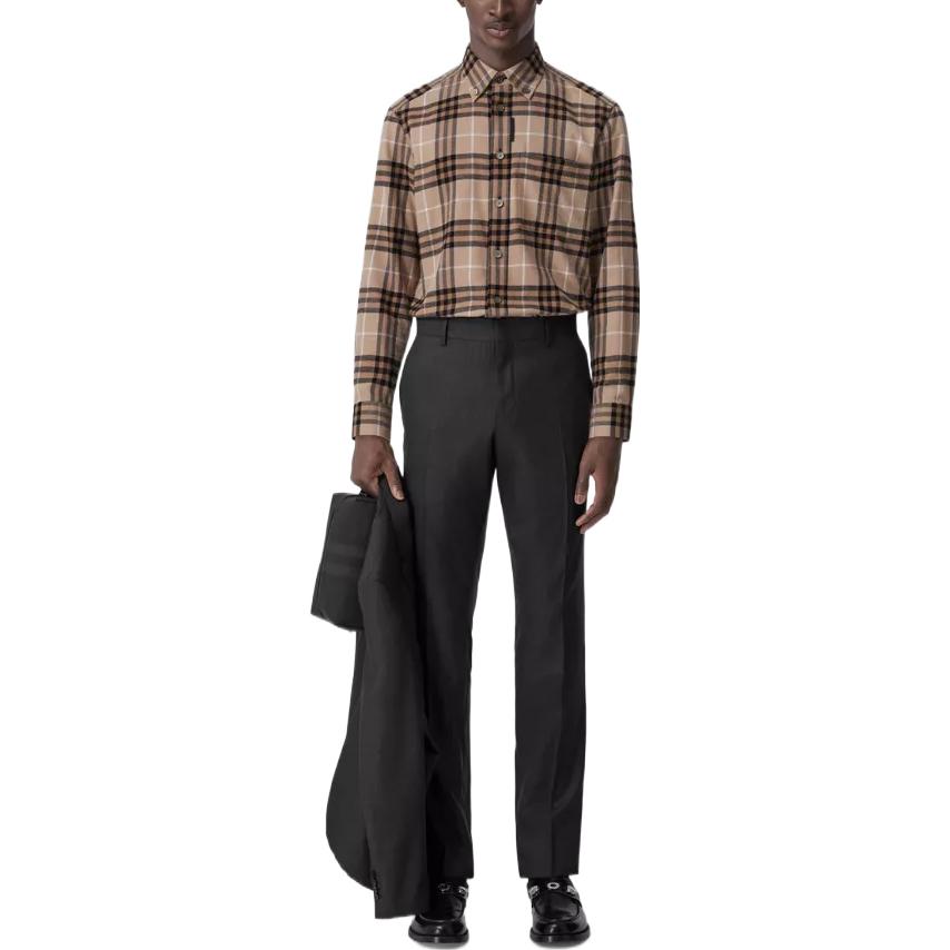 Burberry Shirts Men's Cookie Pointed Collar Moderate Shirt 80584231