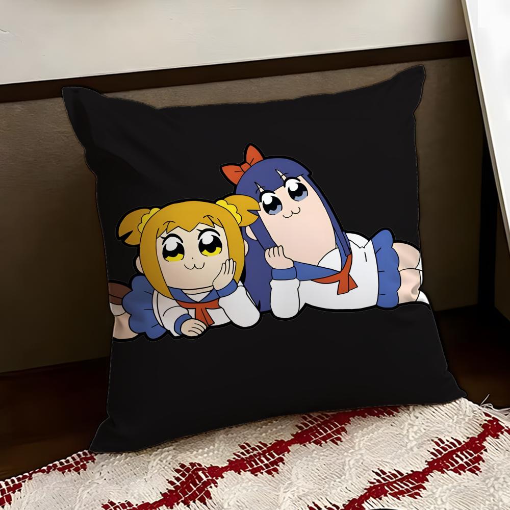 Cute Anime PPop TTeam Epic Cushion Cover Reversible Soft Durable Pillow Cover Home Car MultiScene Use for Daily Comfort