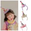 Multicolor Happy Birthday Hairband Korean Style Birthday Hairband Funny Lace Mesh Hair Hoop  Girls