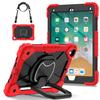 For Apple iPad 9.7 (2017) 360° Rotating Grip Heavy Duty Protection Stand TPU+PC 3in1 Anti-knock Shockproof Tablets PC Case
