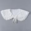 Fashion Scarf Fake Collar Shirt Women Detachable Collar Lace Neckline Women False Collar Tie White Faux Col Clothes Accessories