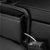 Black PU Leather Left Car Seat Gap Catcher Crevice Filler Storage Box Organizer