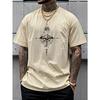 Men's Vintage Compass Print Short Sleeve Crew Neck Casual Sports Thin  Summer Spring T-shirt